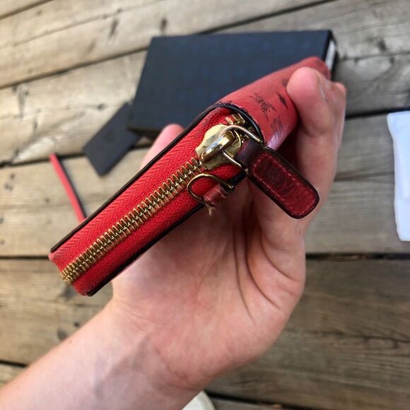 RED MCM Wallet With Removable Strap - Picture 3 of 16